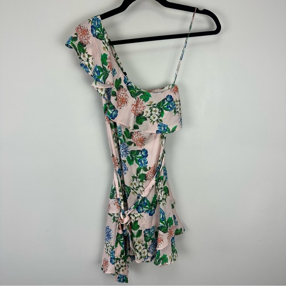 Marissa Webb Perryn Silk One Shoulder Floral Dress - Picture 3 of 10